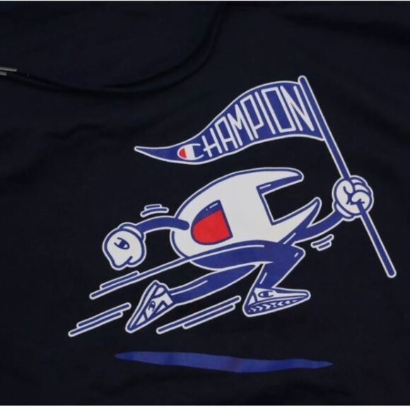 Champion Powerblend Fleece Men's Hoodie Ultimate Durability Size XL Navy New - Picture 2 of 8